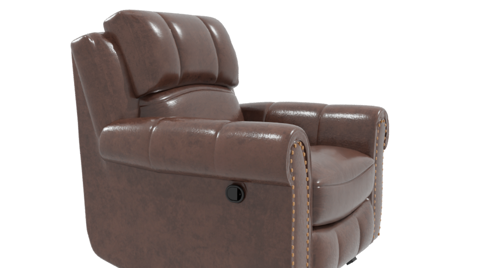 Classic Leather Armchair 3D Model - Professional 3D Model Render 9