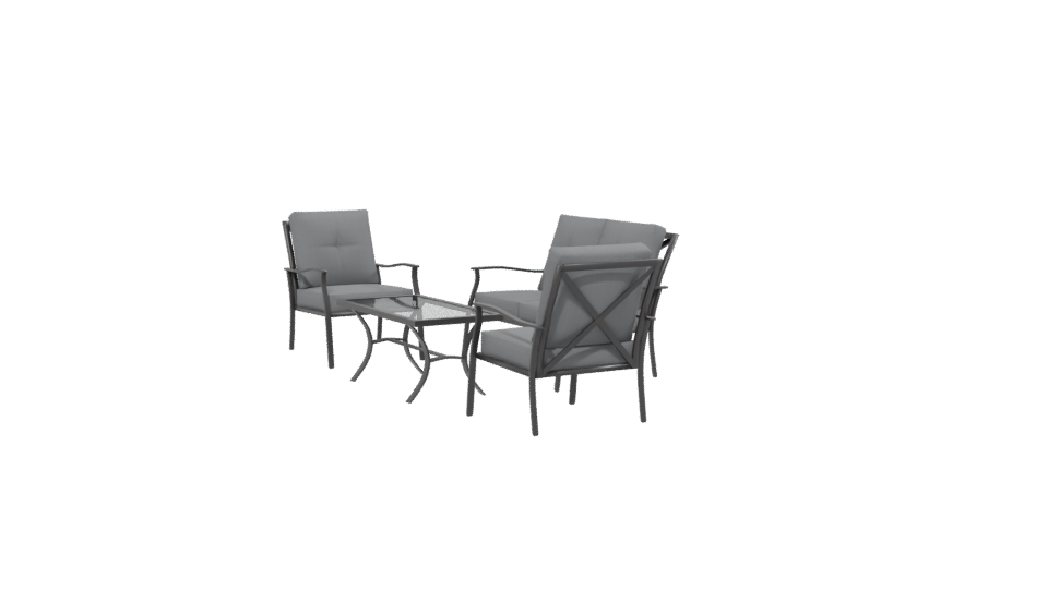 Stylish Outdoor Patio Furniture Set 3D Model - Professional 3D Model Render 13