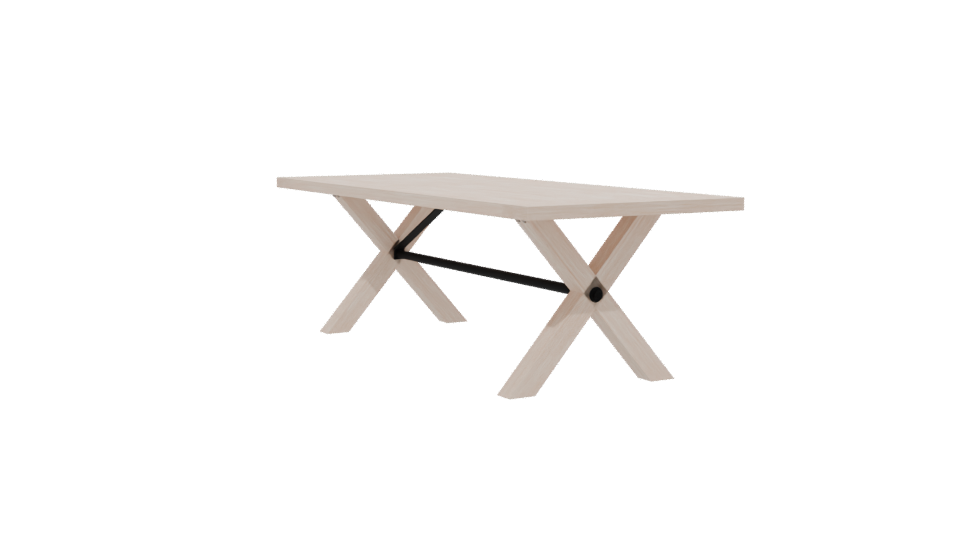 Minimalist Wooden Dining Table 3D - Professional 3D Model Render 13