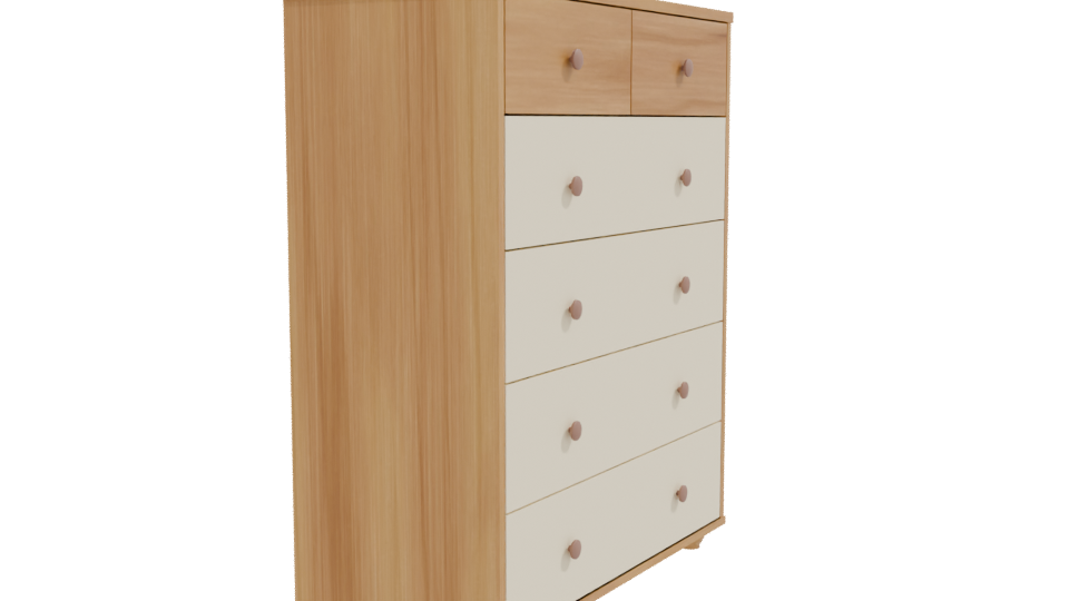 Stylish Modern Wooden Dresser 3D Model - Professional 3D Model Render 9