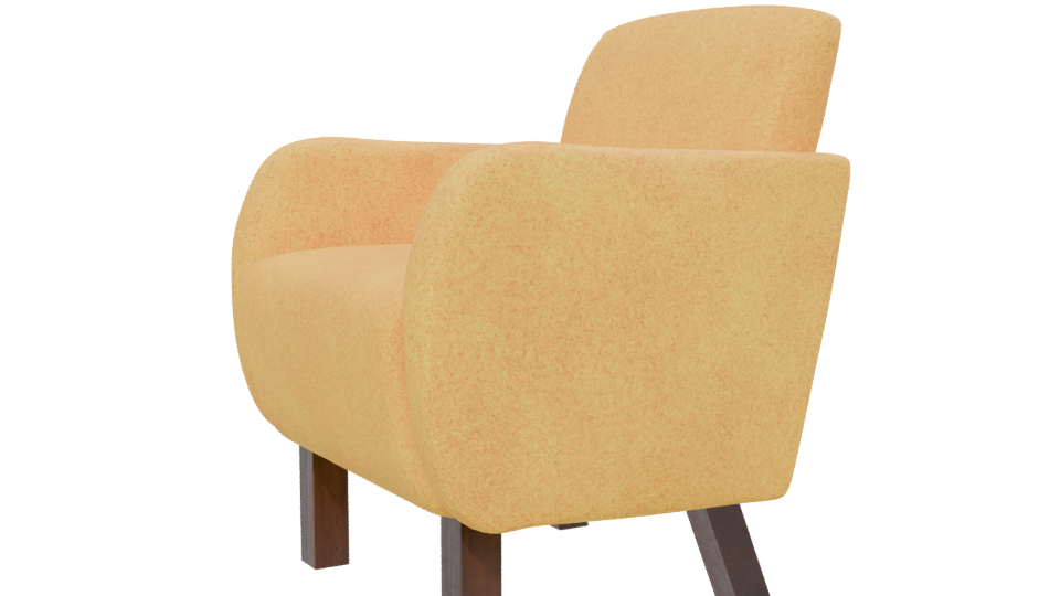 Stylish Modern Yellow Armchair 3D - Professional 3D Model Render 13