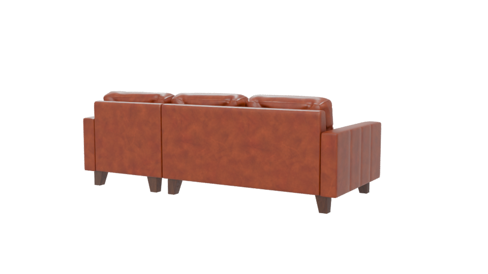 Stylish Modern Leather Sofa 3D Model - Professional 3D Model Render 6