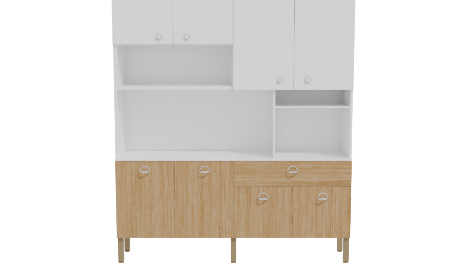 Stylish Wooden Cabinet 3D Model - Professional 3D Model Render 11