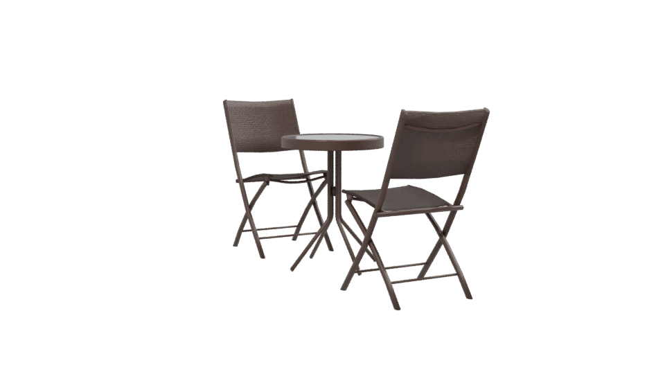 Outdoor Folding Table and Chairs 3D - Professional 3D Model Render 13