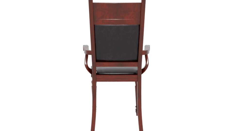 Elegant Vintage Wooden Armchair 3D - Professional 3D Model Render 5