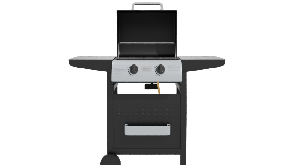 Gas Grill 2 Burners 3D Model - Professional 3D Model Render 11