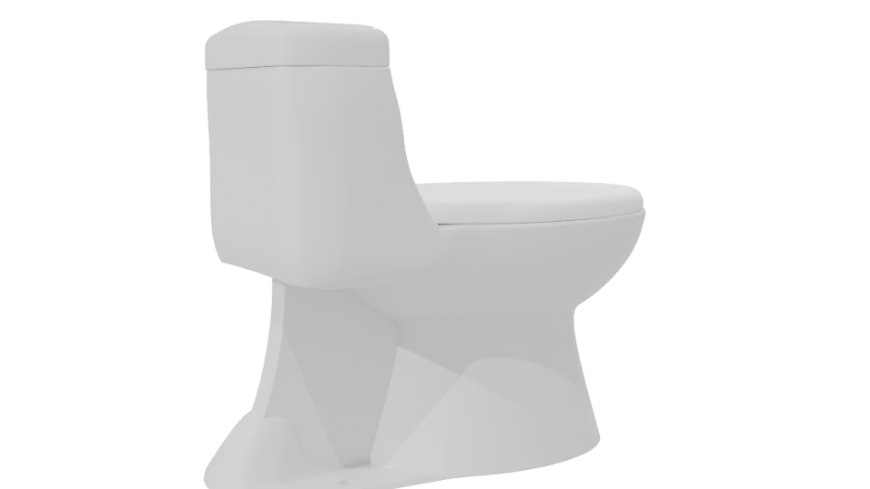 Sleek Modern Toilet 3D Model - Professional 3D Model Render 7
