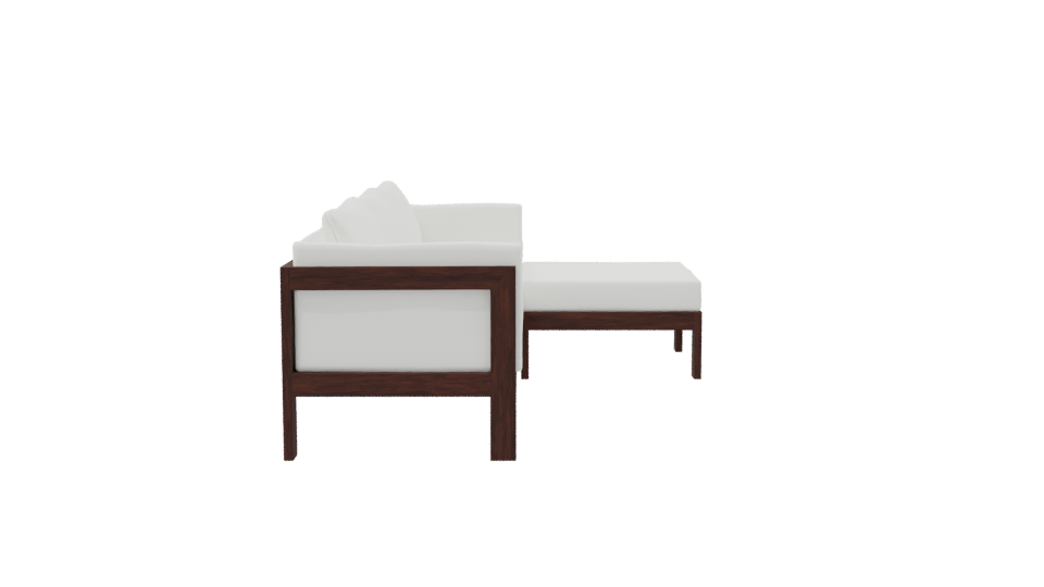 Stylish Outdoor Sectional Sofa 3D Model - Professional 3D Model Render 8