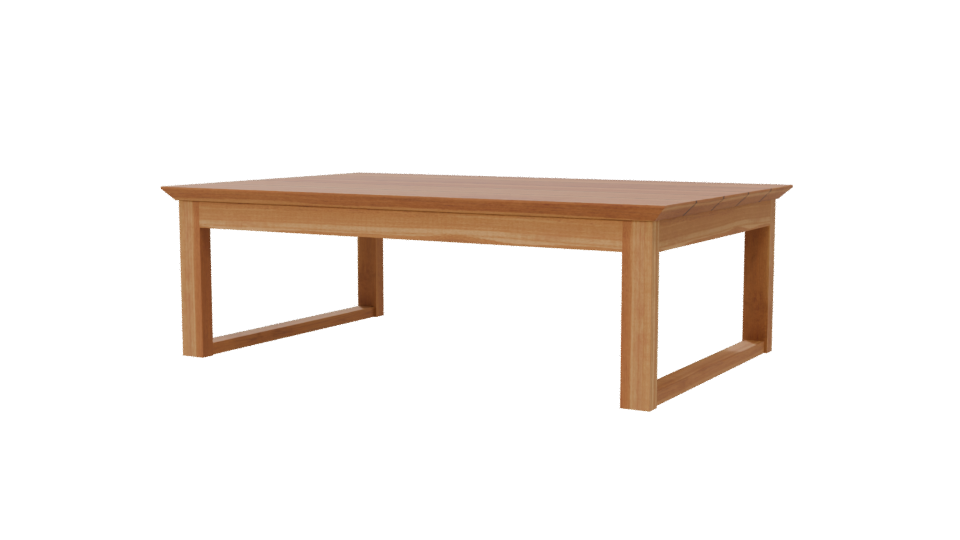 Stylish Wooden Coffee Table 3D - Professional 3D Model Render 6