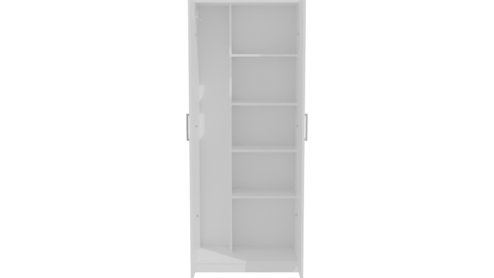 Minimalist White Storage Cabinet 3D - Professional 3D Model Render 11