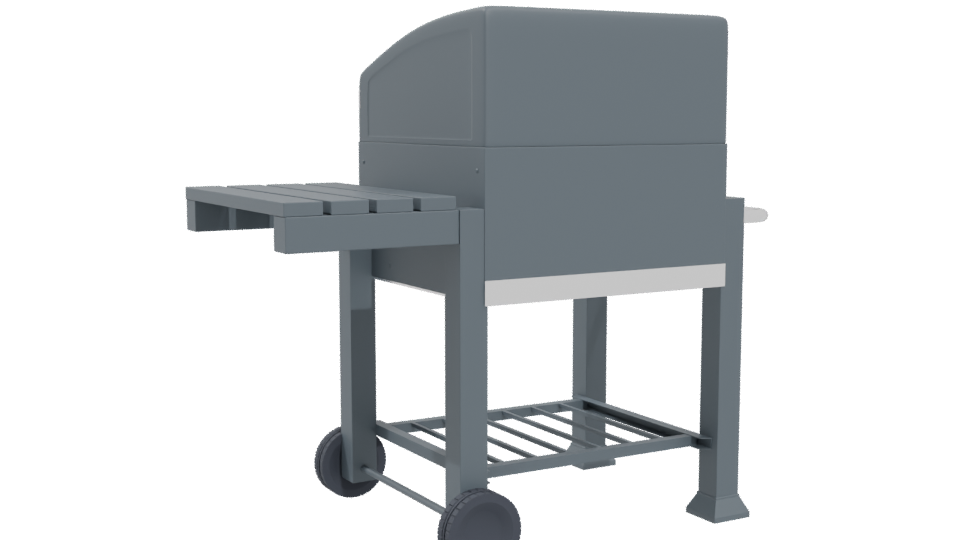 Stylish Outdoor BBQ Grill Model - Professional 3D Model Render 4