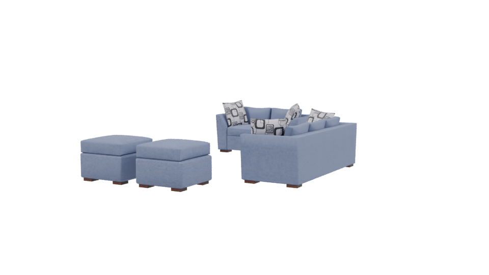 Modern Sofa Set 3D Model - Professional 3D Model Render 3