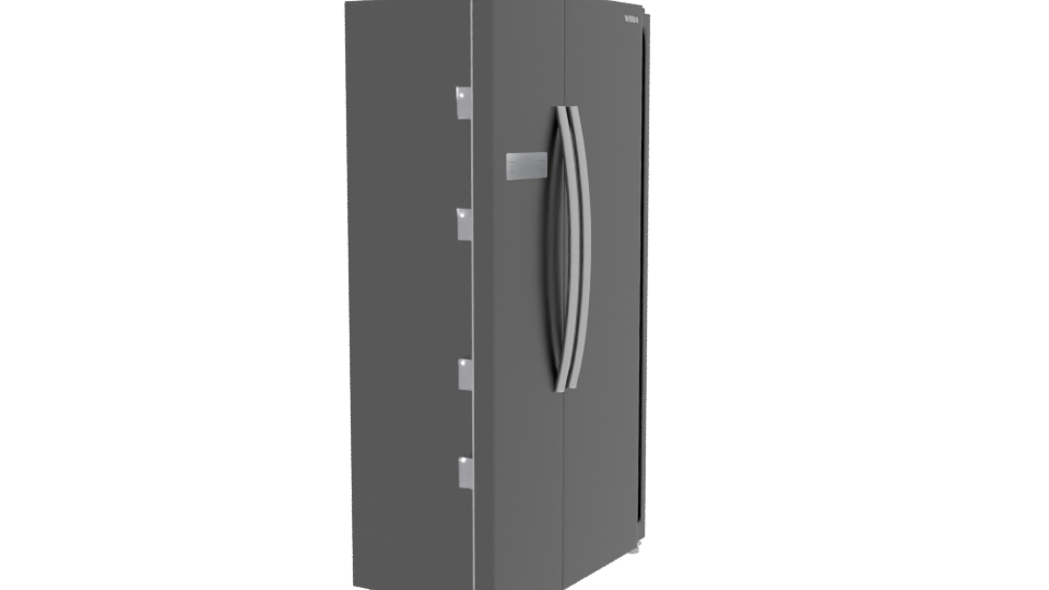 Sleek Black Refrigerator 3D Model - Professional 3D Model Render 9