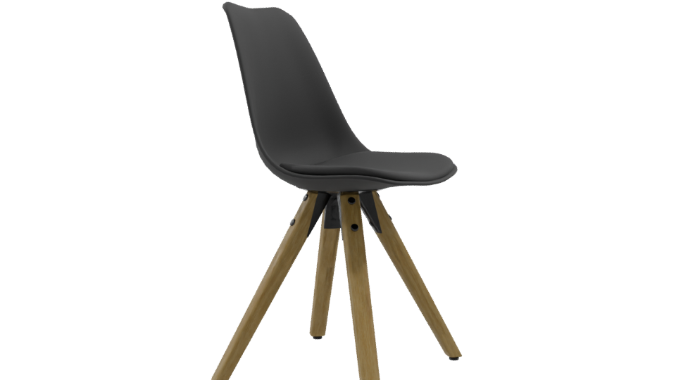 Stylish Modern Black Chair 3D - Professional 3D Model Render 9