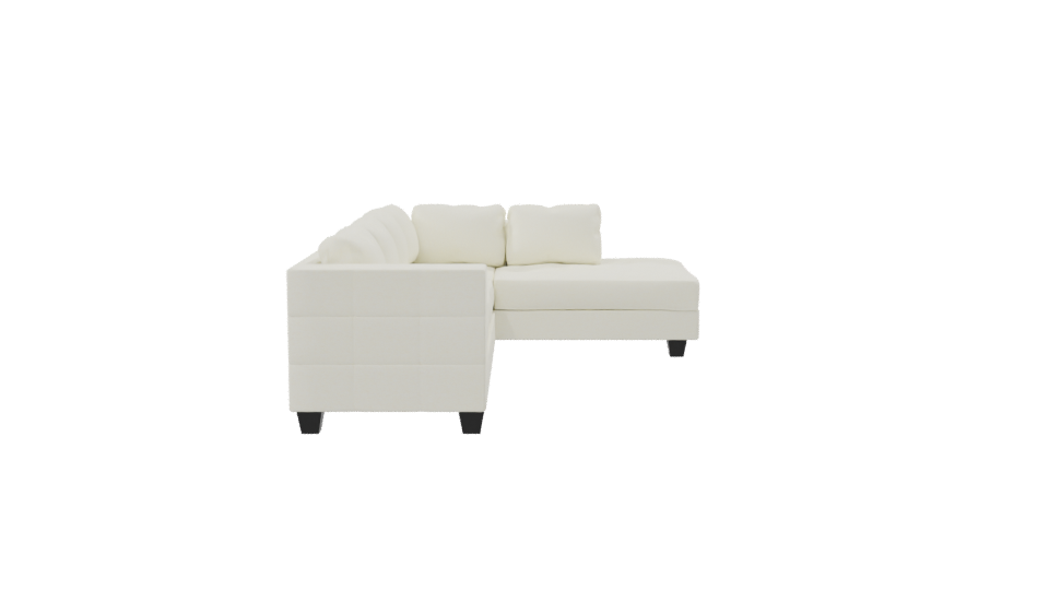 Elegant Minimalist Sectional Sofa 3D Model - Professional 3D Model Render 8