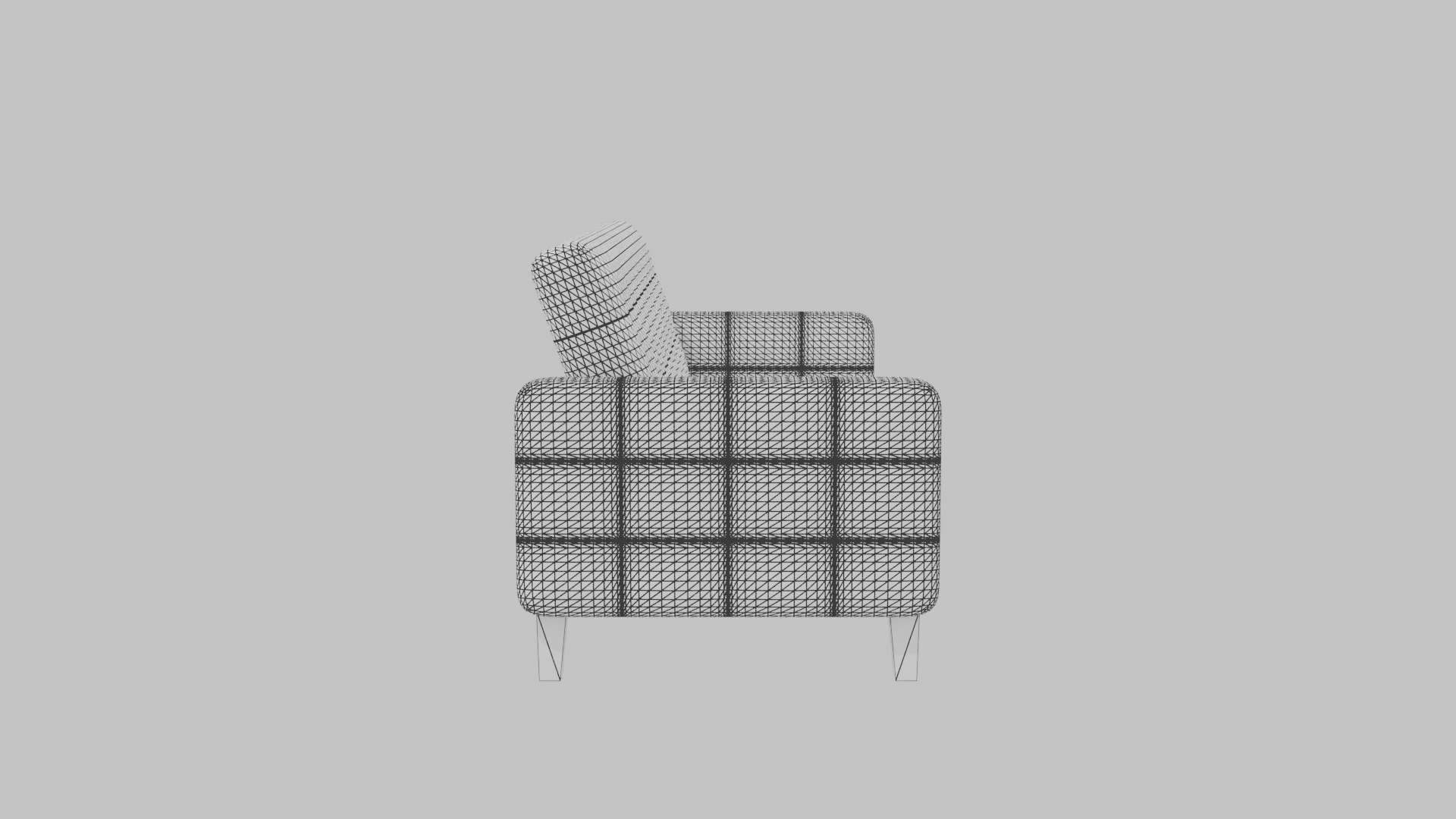 Blue Futon Sofa Model 3D - Professional 3D Model Render 15
