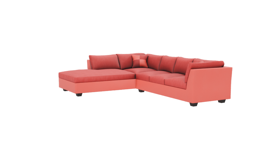 Contemporary L-Shaped Sofa 3D - Professional 3D Model Render 13