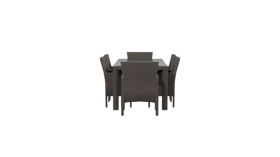 Elegant Outdoor Dining Set 3D - Professional 3D Model Render 2