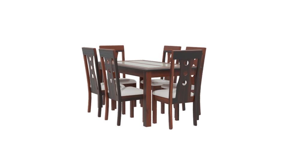 Modern Dining Table Set 3D - Professional 3D Model Render 13