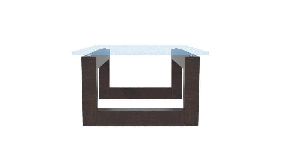 Modern Glass Table 3D Model - Professional 3D Model Render 2