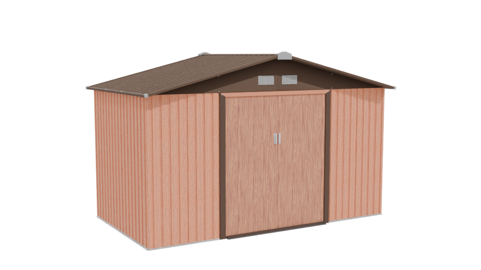 Wooden Garden Shed Model 3D - Professional 3D Model Render 10