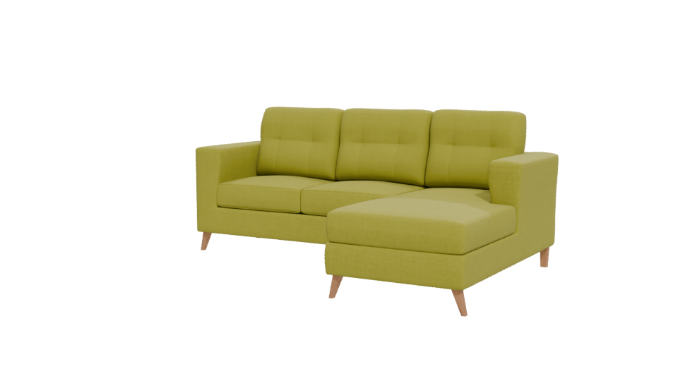 Stylish Modern L-shaped Sofa 3D Model - Professional 3D Model Render 12