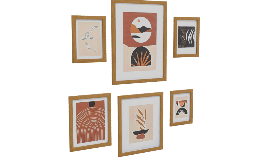 Betina Decorative Wall Art 3D - Professional 3D Model Render 10