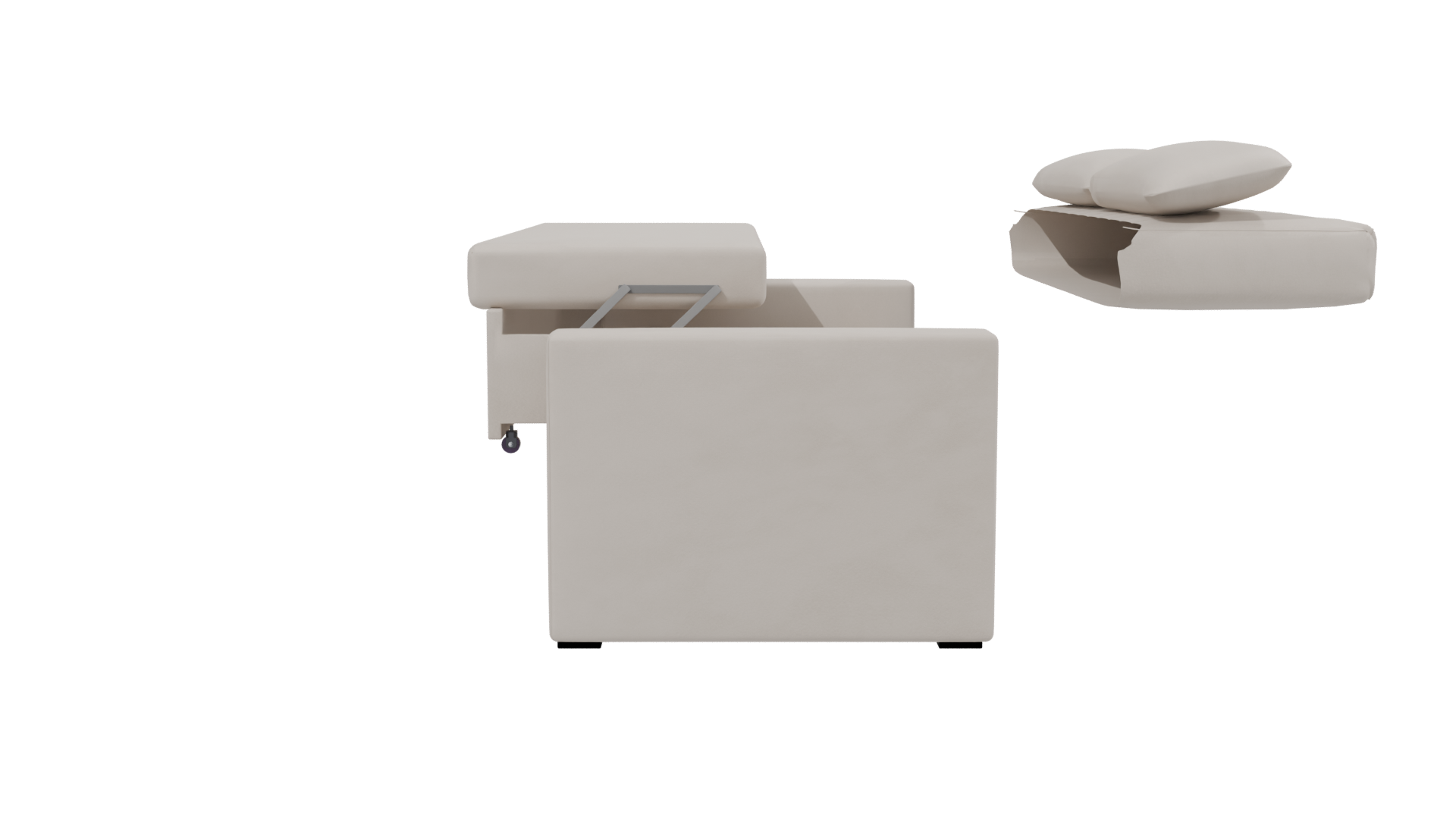 Elegant Modern Sofa Bed 3D Model - Professional 3D Model Render 2