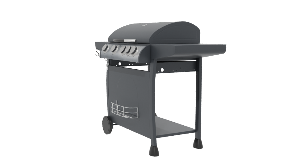 Sleek Modern Gas Grill 3D Model - Professional 3D Model Render 13