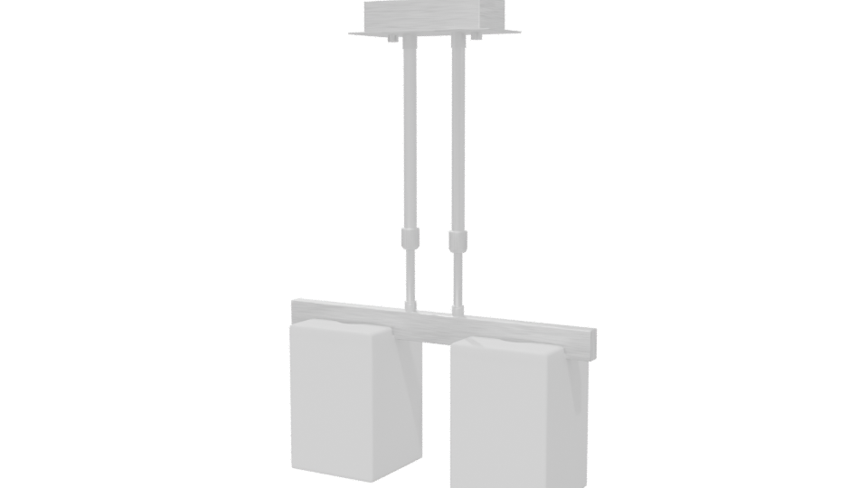 Modern Suspended Ceiling Light Fixture 3D Model - Professional 3D Model Render 6