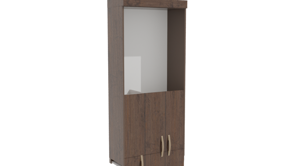 Elegant Wooden Wardrobe Model - Professional 3D Model Render 10
