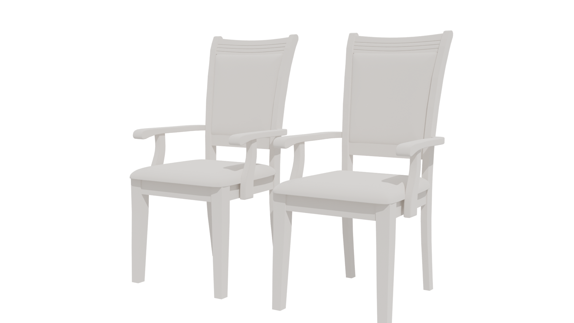 Elegant Black Upholstered Dining Chairs - Professional 3D Model Render 4