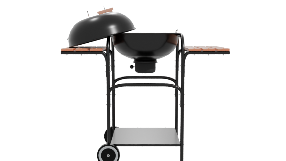 Stylish Outdoor BBQ Grill Model - Professional 3D Model Render 11