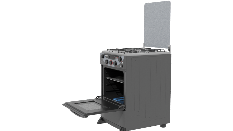 Modern Gas Stove 3D Model - Professional 3D Model Render 13