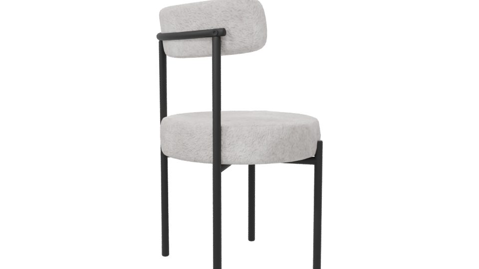 Contemporary Fabric Dining Chair 3D Model - Professional 3D Model Render 7