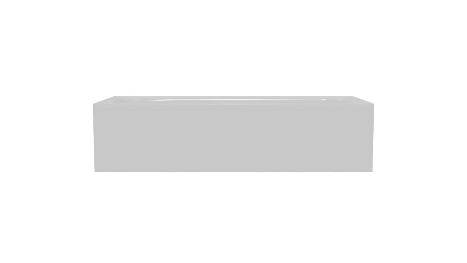 Stylish Rectangular Bathtub Model - Professional 3D Model Render 5