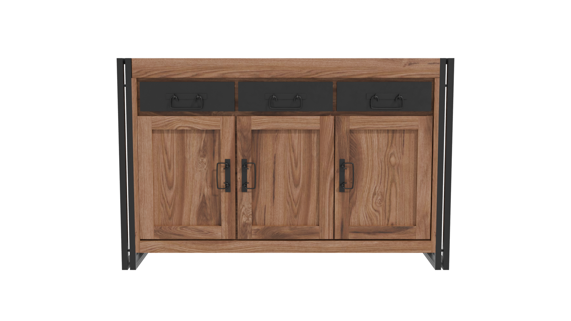 Stylish Wooden Sideboard Model - Professional 3D Model Render 11