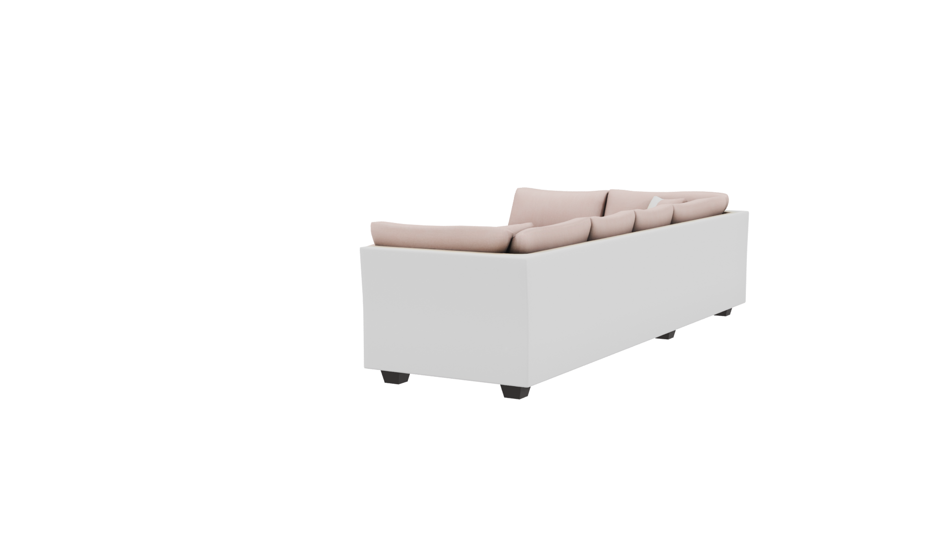 Modern L-Shaped Sofa 3D Model - Professional 3D Model Render 3