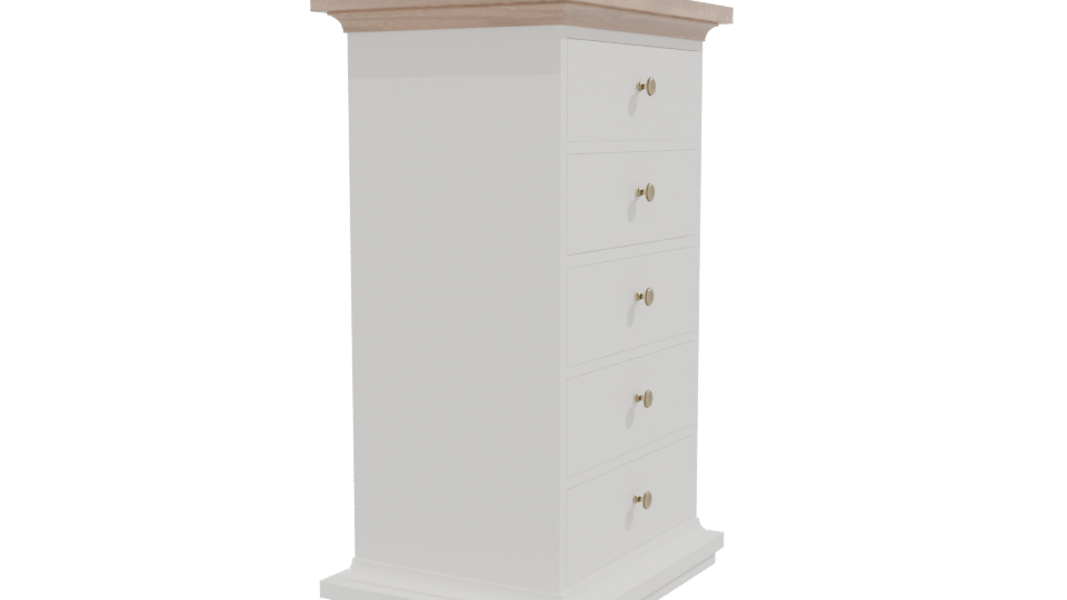 Stylish White Modern Storage Cabinet 3D Model - Professional 3D Model Render 9