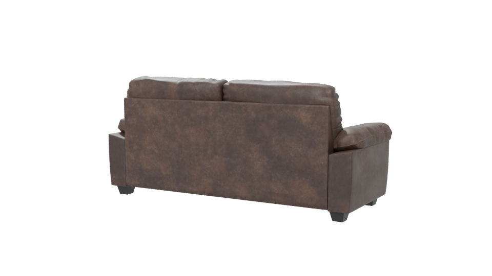 Stylish Brown Leather Sofa 3D - Professional 3D Model Render 6