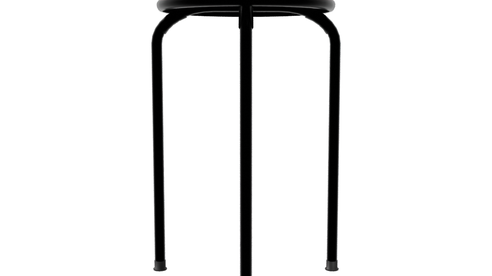 Sleek Industrial Metal Bar Stool 3D Model - Professional 3D Model Render 5