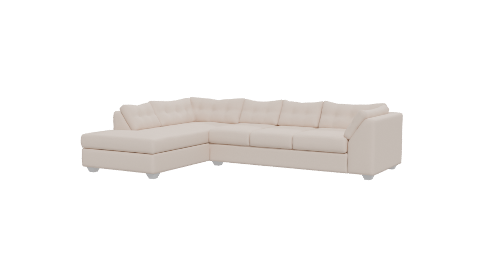 Modern L-Shaped Sofa Model - Professional 3D Model Render 12