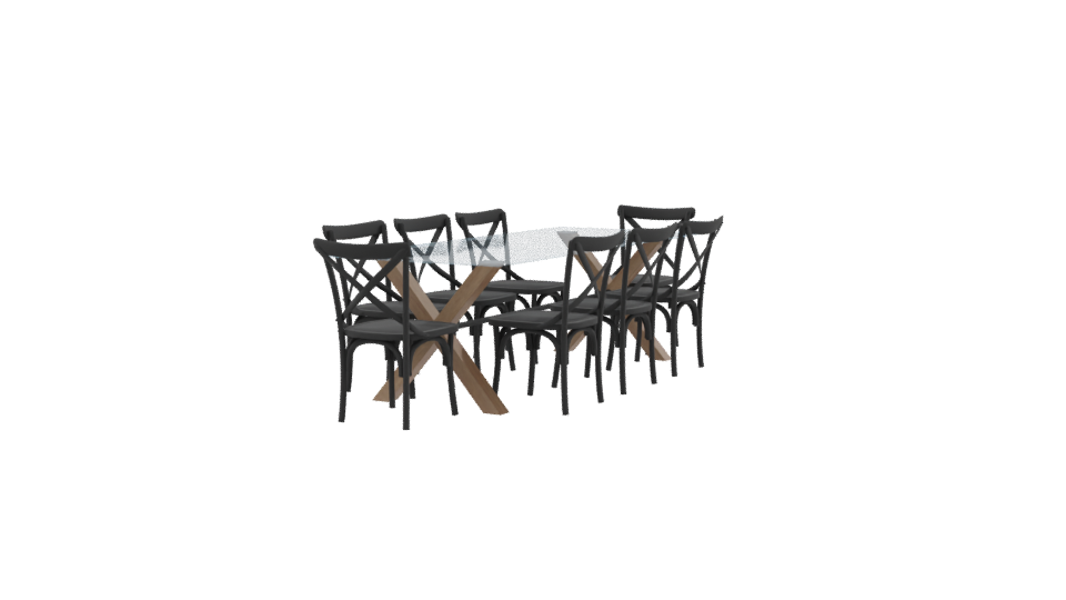 Elegant Dining Table Set 3D - Professional 3D Model Render 9