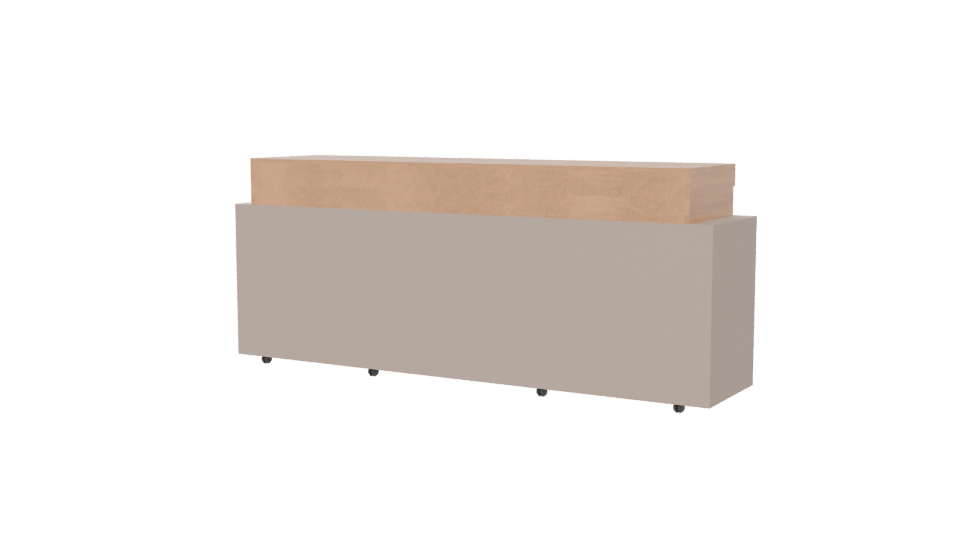 Contemporary Wooden Storage Console 3D Model - Professional 3D Model Render 6