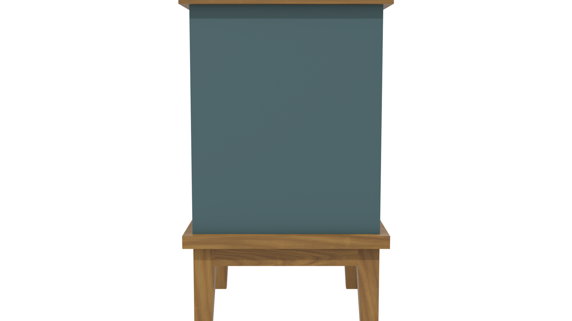 Stylish Wooden 3-Drawer Chest - Professional 3D Model Render 2