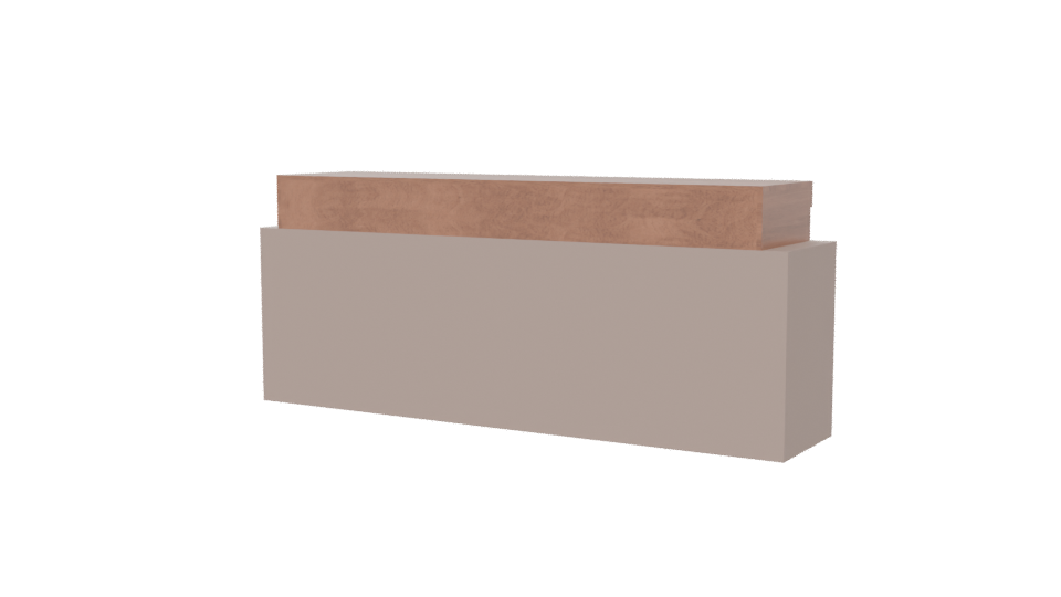 Stylish Wooden Media Console 3D - Professional 3D Model Render 6
