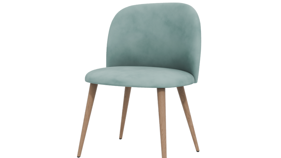 Stylish Modern Fabric Dining Chair 3D Model - Professional 3D Model Render 12