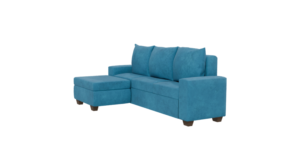 Stylish Blue Sofa 3D Model - Professional 3D Model Render 13