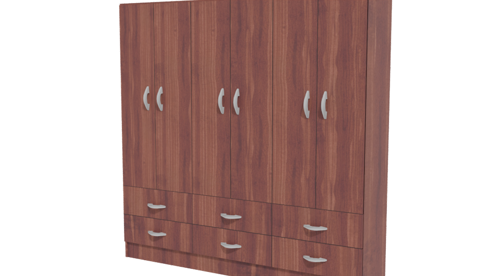 Stylish Wooden Storage Cabinet 3D - Professional 3D Model Render 12