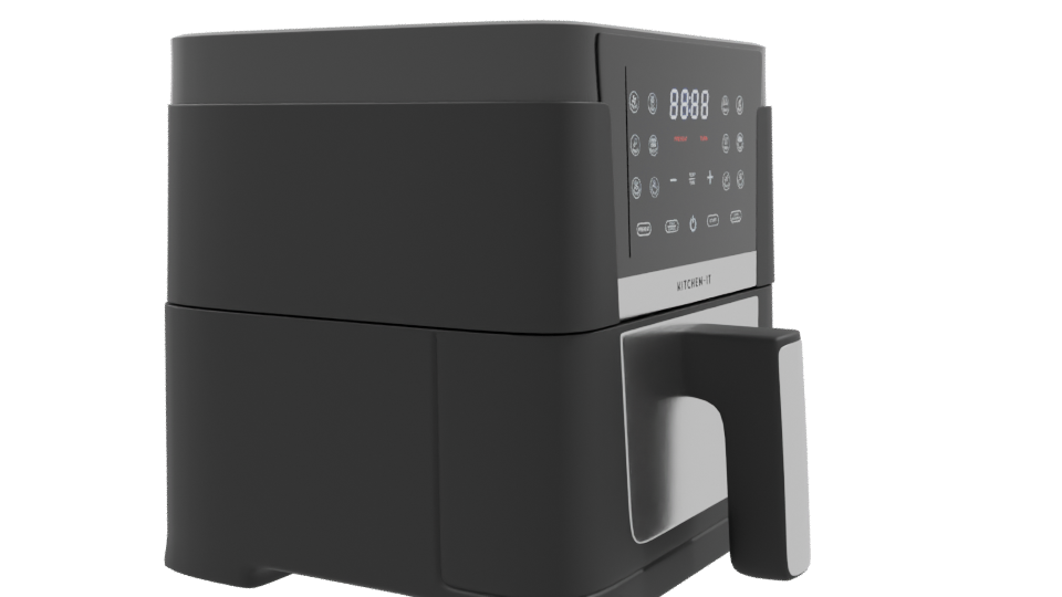 Sleek Air Fryer 3D Model - Professional 3D Model Render 9
